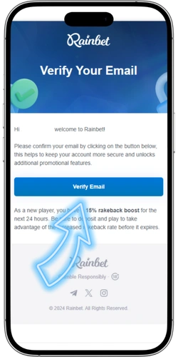 Rainbet weryfikacja adresu email potwierdzenie rejestracji
