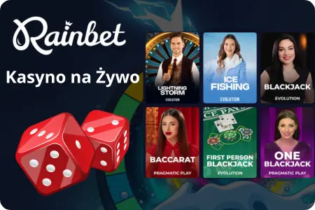 Kasyno na żywo Rainbet - ruletka, blackjack i baccarat z krupierami