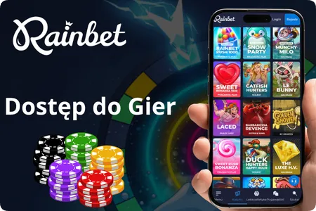 Rainbet dostęp do gier – szeroka oferta gier kasynowych w aplikacji mobilnej